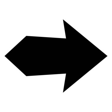 Ok simgesi. Modern basit ok veya imleç. Beyaz arkaplanda yalıtılmış düz ok biçimi. Vektör illüstrasyonu.