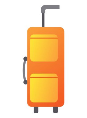 Seyahat bagajı, çanta ya da bavul. Turizm ve seyahat konsepti. Seyahat paketi, iş çantası, seyahat valizi. Vektör düz simge çizimi.