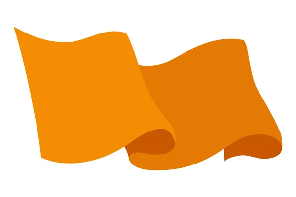 Размахиваю Флагом Шаблон Оранжевого Флага Белом Фоне Символ Размахивания Государственными — стоковый вектор