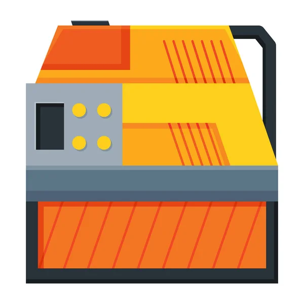 Portable Electric Power Generator Icon Gasoline Generator Emergency Equipment Energy — Vetor de Stock