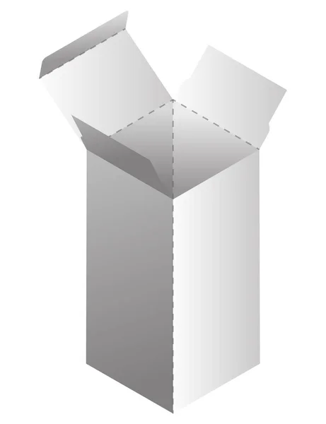 Box Model Package Template Layout New Design Paper Rectangular Cardboard — Vetor de Stock