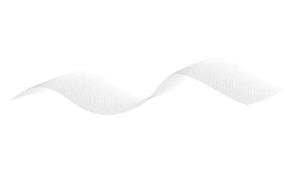 Ondes Demi Teintes Pointillées Flux Ondulé Lignes Motif Formes Liquides — Image vectorielle
