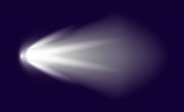 Метеор Або Комета Неоновий Простір Літає Метеорит Або Астероїд Реалістична — стоковий вектор