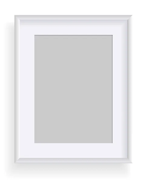 相框隔离在白色矩形相框上 用于演示的空框架 照片或画框 用于画廊内部 病媒模板 — 图库矢量图片