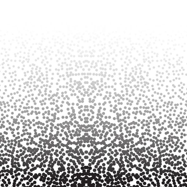 Dotwork Bruit Gradient Fond Vectoriel Des Pointillés Noirs Effet Grain — Image vectorielle