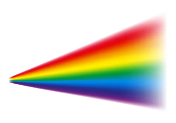 散射光 光学光散射效应 将白光折射成色彩斑斓的可见光谱 物理说明 — 图库矢量图片