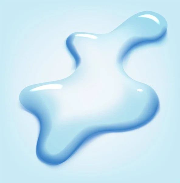 水滴が落ちる 液体のスプラッシュ 湿った環境を表示します 青い背景に隔離された水の流出またはアクア散乱ドロップ — ストックベクタ