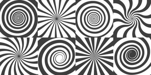 コミック旋回の背景 渦巻き状の放射状のパターンまたは抽象的な日焼け壁紙 めまいのパターン 要約線 ベクトル図 — ストックベクタ