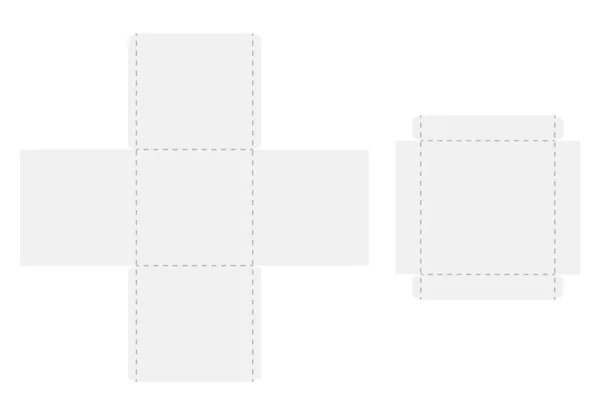 Box Cut Model Package Template Layout New Design Paper Rectangular — Stok Vektör
