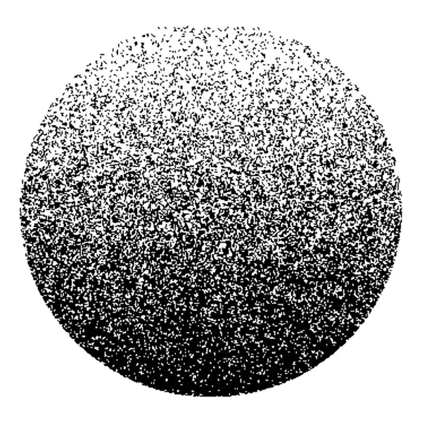 Dotwork Noise Gradient Circle Sand Grain Effect Black Noise Stipple — Vector de stock
