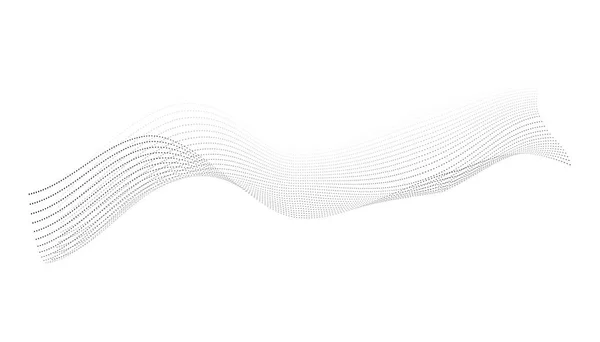 半音の波が点在 波状の線のパターンを流れる 抽象的な液体形状 波効果点線グラデーションテクスチャ 白地に丸みを帯び 丸みを帯びた曲線のテクスチャ — ストックベクタ