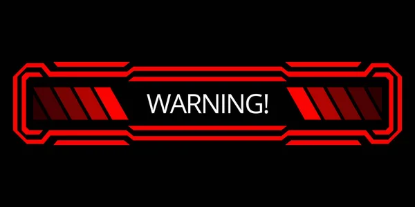 Alerta Peligro Hud Atención Vector Rojo Signo Interfaz Advertencia Precaución — Vector de stock