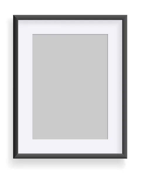 Fotorámeček Izolovaný Bílém Obdélníkovém Rámečku Prázdný Rámec Pro Prezentace Fotografický — Stockový vektor