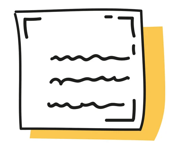 Dagboek Doodle Icoon Handgetekende Banner Element Voor Notebook Dagboek Planner — Stockvector