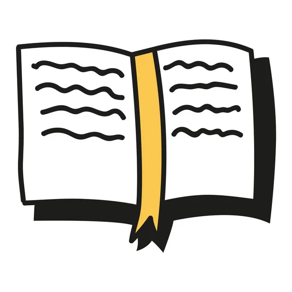 Иконка Журнала Ручной Баннер Элемент Ноутбука Дневника Планировщика Стиле Каракули — стоковый вектор