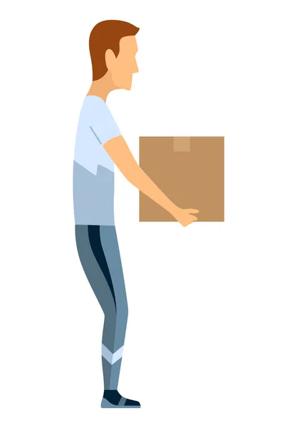 Lifting Technique Safe Movement Safety Incorrect Instruction Moving Heavy Packages — Vetor de Stock
