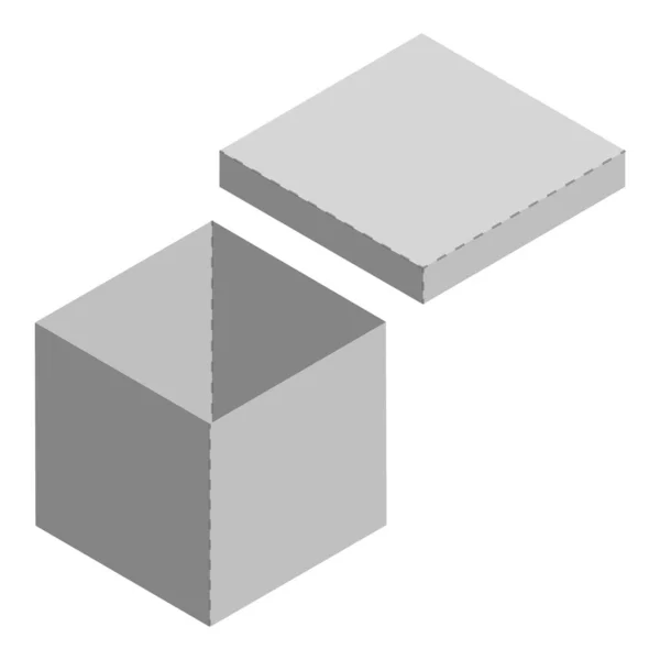Model Krabice Rozložení Šablony Balíčku Pro Nový Design Papírový Obdélníkový — Stockový vektor