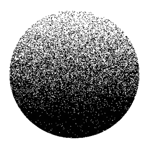 Dotwork Noise Gradient Circle Sand Grain Effect Black Noise Stipple —  Vetores de Stock