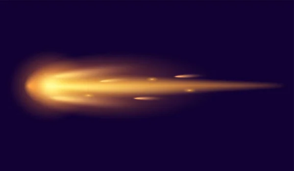 Meteor Oder Komet Neon Space Flying Meteoriten Oder Asteroiden Realistische — Stockvektor