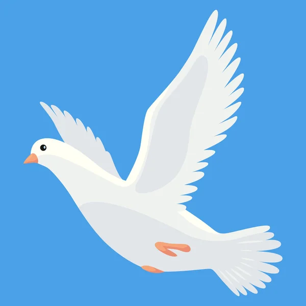 Animación Palomas Alas Movimiento Pájaros Cielo Paloma Migratoria Voladora Ilustración — Archivo Imágenes Vectoriales