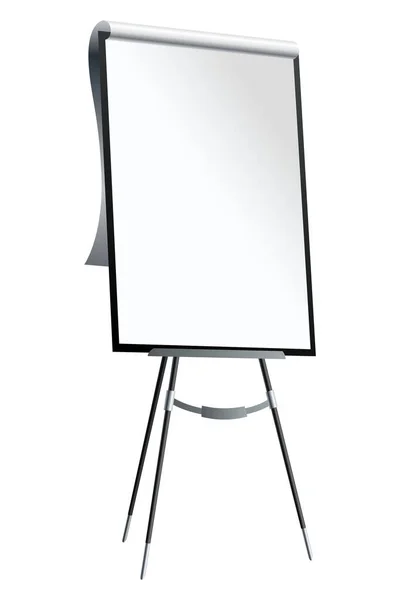 Flipchart Mockup Presentation Seminar Whiteboard Blank Paper Sheets Flip Chart —  Vetores de Stock