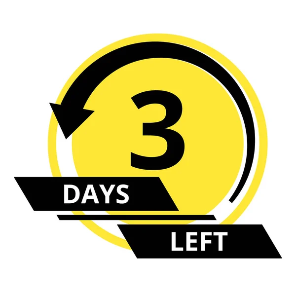 Countdown Days Number Days Left Promotional Banner Price Offer Promo — 스톡 벡터
