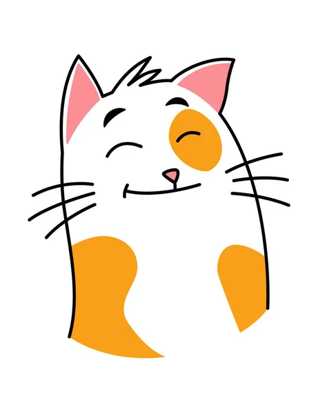 Katzenausdruck Cartoon Haustier Mit Niedlichen Emotionen Kreative Emojis Von Haustieren — Stockvektor