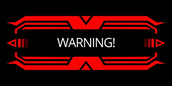 Alerta Peligro Hud Atención Vector Rojo Signo Interfaz Advertencia Precaución — Vector de stock