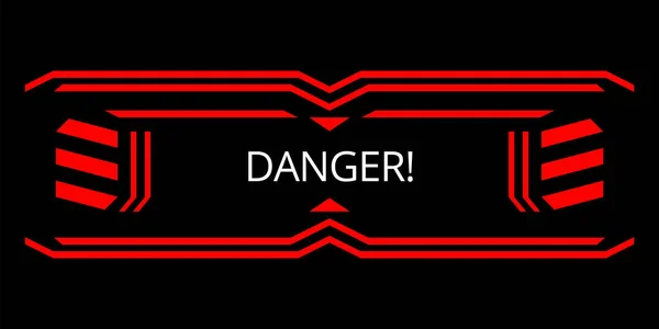 Alerta Perigo Vetor Atenção Sinal Interface Vermelha Aviso Precaução Tecnologia — Vetor de Stock
