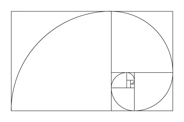 Conjunto Concepto Geométrico Proporción Dorada Colección Proporcional Divina Formas Geométricas — Vector de stock
