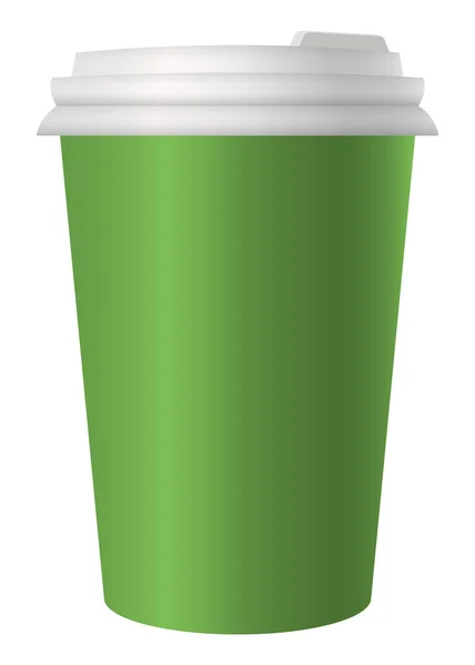 Kaffeetasse Mit Schriftzug Vorhanden Coffee Heiße Straßengetränke Plastikverpackungen Aus Pappe — Stockvektor