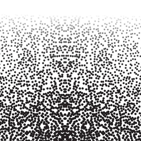 Dotwork Bruit Gradient Fond Vectoriel Des Pointillés Noirs Effet Grain — Image vectorielle