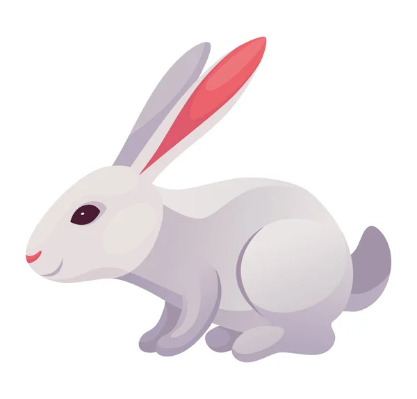 Ikona Animacji Królika Bunny Skok Lub Uruchomiony Element Ruchu Dla — Wektor stockowy