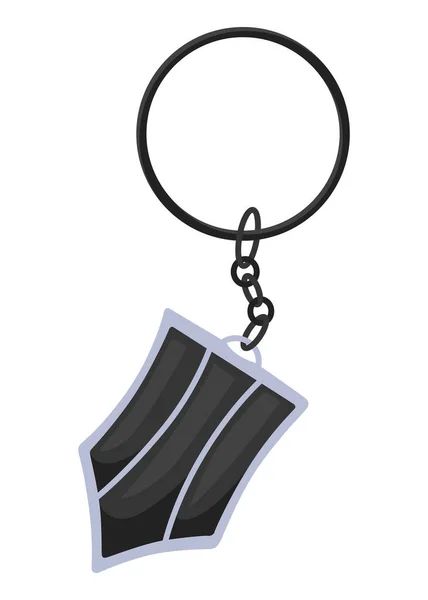 Schlüsselanhänger Oder Schlüsselanhänger Symbol Cartoon Farbe Schlüsselanhänger Kette Runden Halter — Stockvektor