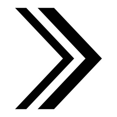 Ok simgesi. Modern basit ok veya imleç. Beyaz arkaplanda yalıtılmış düz ok biçimi. Vektör illüstrasyonu.