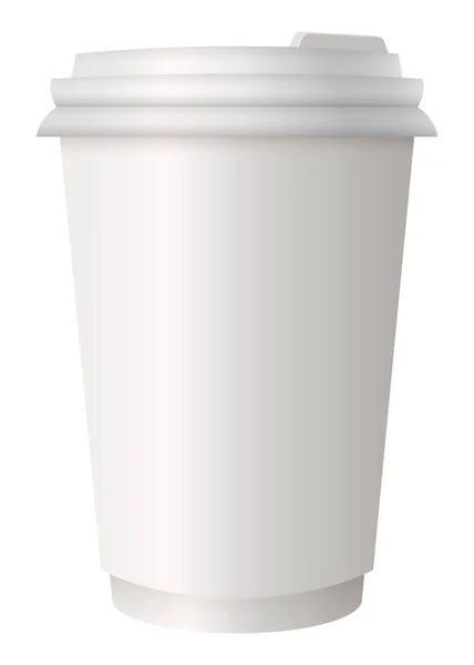 有字母地方的咖啡杯 咖啡要走了热的街头饮料 纸板包装塑料盖 — 图库矢量图片