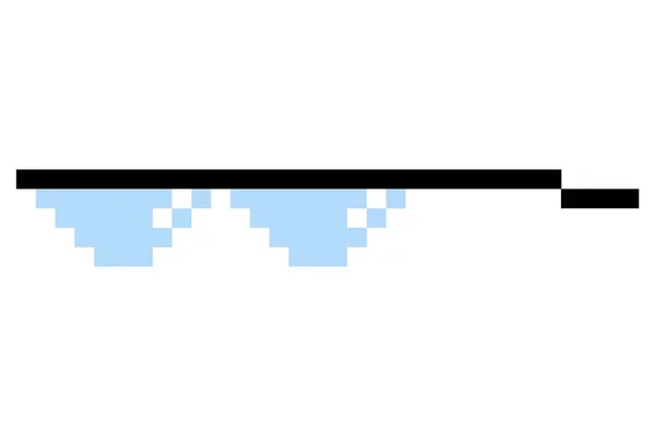 Мем Пиксельных Очков Босс Мем Пикселирование Оптическая Мода Аксессуаров Битная — стоковый вектор