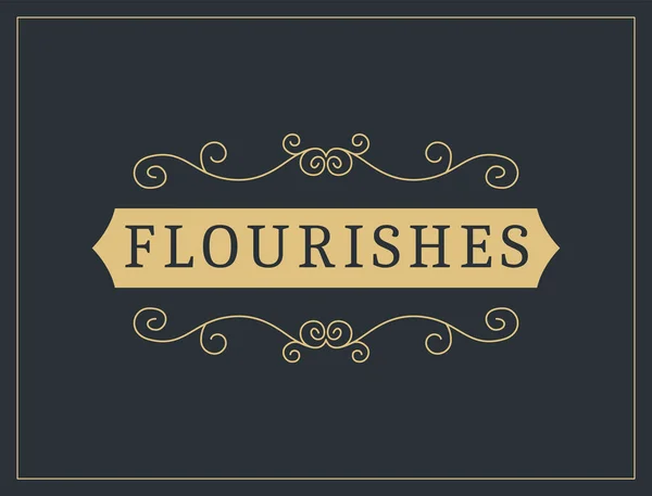 Floresce Caligrafia Fundo Ornamental Vintage Convite Luxo Vetorial Menu Restaurante — Vetor de Stock