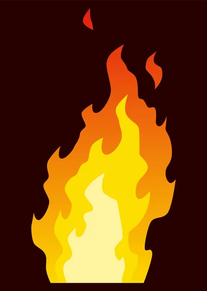 Vuur Animatie Sprite Rood Oranje Vuur Vlam Heet Vlammend Element — Stockvector