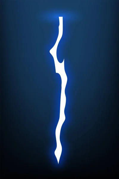 Blixtnedslag Animation Med Gnistor Elektricitet Åskvigg Fara Ljus Elektrisk Kraftfull — Stock vektor