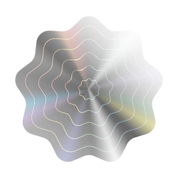 Icône Étiquette Hologramme Symbole Certification Produit Forme Réaliste Pour Conception — Image vectorielle