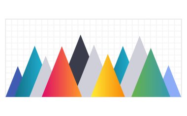İş grafiği. Vektör düz tasarım bilgi ögesi. Veri görselleştirmesi için çizelge ya da diyagram. Finans sunumu, veri analizi veya istatistik araçları için istatistik simgesi.