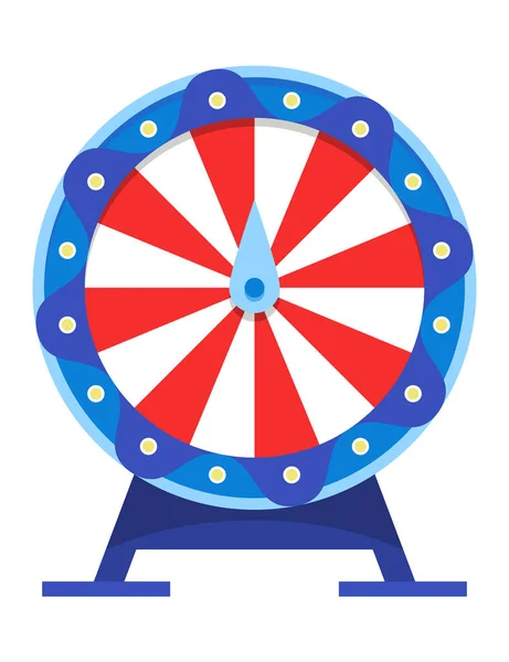 Glücksrad Roulette Spielrad Mit Abschnitten Flaches Symbol Spin Glücksrad Casino — Stockvektor