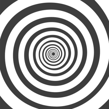 Comic swirl background. Swirl radial pattern or abstract sunburst wallpaper. Vertigo pattern. Abstract rays, vector illustration.
