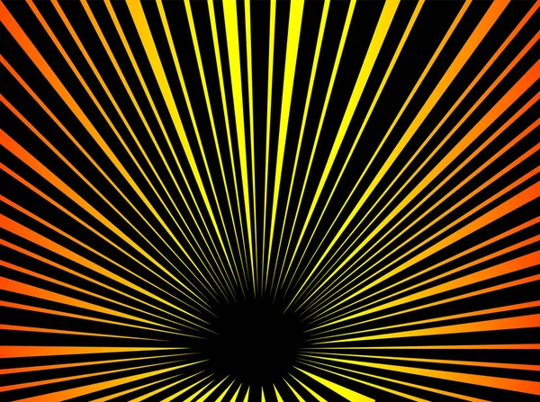Líneas Velocidad Del Cómic Efecto Explosión Zoom Radial Abstracto Luz — Vector de stock