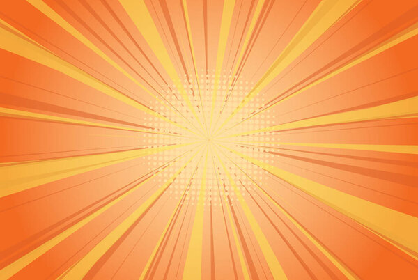 Шаблон страницы комикса в стиле поп-арта. Красочный пустой фон. Полутоновая пустая рамка. Векторная иллюстрация.