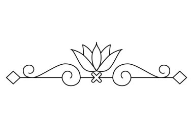 Flourish kaligrafik tasarım elementi. Dekorasyonunu süslemek için sayfa dekorasyonu sembolü. Klasik girdap doğrusal.