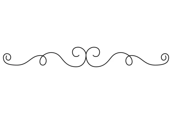Blommar Kalligrafisk Design Element Siddekoration Symbol För Att Försköna Din — Stock vektor