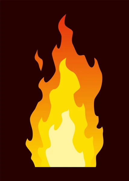 Sprite Animación Fuego Llama Fuego Roja Naranja Elemento Llama Caliente — Vector de stock