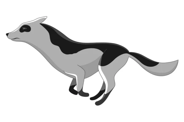 犬のランニングアニメーション 生き物の動き 犬のポーズで動きます ゲーム 漫画やビデオのキャラクターの動き 平面ベクトル図 — ストックベクタ